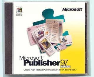   MICROSOFT PUBLISHER 97 CD DELUXE WINDOWS 95 & NT WEB SITES BROCHURES