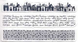Heidi Grace Cling Rubber Stamps ~ 4x8 Patterns 2 Houses  