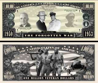 Korean War Million Dollar Bill (5/$3.00)  