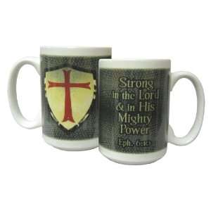  Shield Ephesians 6:10 Inspirational Coffee Mug: Kitchen 