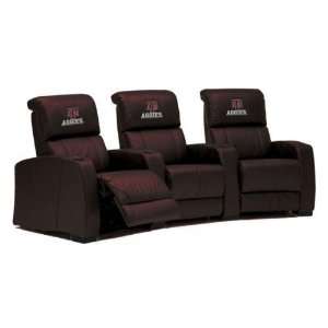  Texas A&M Aggies Leather Theater Seating/Chair 4Pc: Sports 