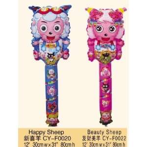    happy sheep and beauty sheep clapper stick balloons: Toys & Games