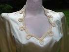 VINTAGE 40s Ivory Wedding Dress Gown Long Train W/ Bows