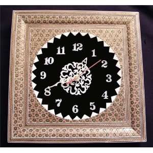  Persian Khatam Inlay Decorative Wall Clock #903
