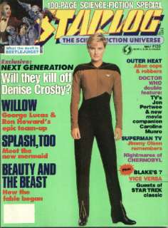 Starlog Magazine #130, 1988 Trek TNG/Willow/Splash NM  