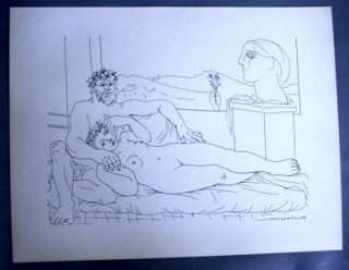 PICASSO  SUITE VOLLARD original 1956 lithograph SCULPTOR AND RECLINING 