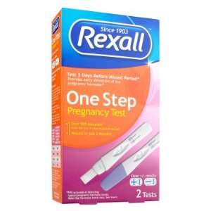    Rexall One Step Pregnancy Test, 2 pack: Health & Personal Care