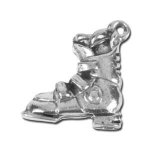  16mm Ski Boot Pewter Charm Arts, Crafts & Sewing