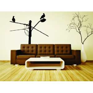   : Removable Wall Decals  Birds on a Telephone Wire: Home Improvement