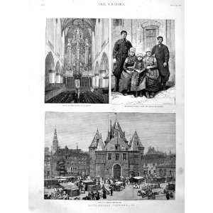   : 1886 Holland Amsterdam Market Church Haarlem Marken: Home & Kitchen