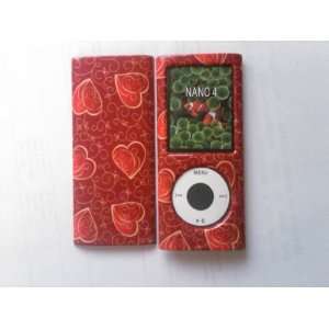  Ipod Nano 4th Generation Love in Red Design Snap On Case 