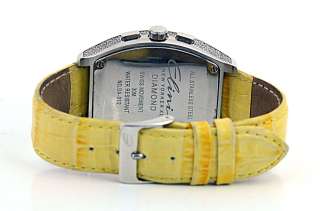 Elini New Yorker XL Yellow Full Diamond Ladies Watch Chronograph 