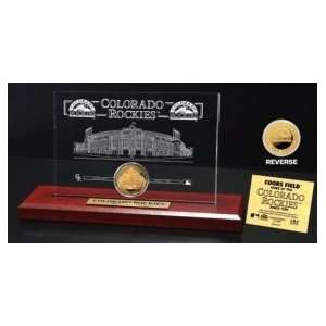  Coors Field 24KT Gold Coin Etched Acrylic: Everything Else