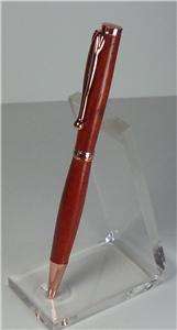 Handmade Wood Pen Padauk Copper Features Cross Refill  Check Book 