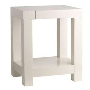 west elm Parsons End Table, Polished White:  Home & Kitchen