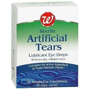  Walgreens Artificial Tears Lubricant Eye Drops 32 Pack, 32 
