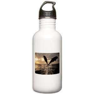   Stainless Water Bottle 1.0L Dolphins Flying in Sunset: Everything Else