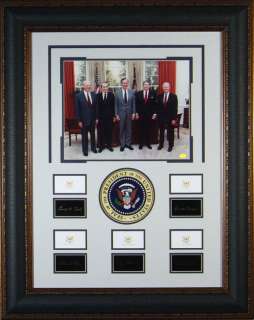 The Five Presidents   Laser Engraved Autograph Display  