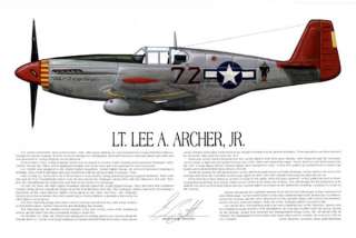   Boyette S/N Limited Edition P 51 Tuskegee Airman Lt. Lee A. Archer