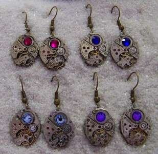 Artisan, Steampunk, Neo Victorian Style Handcrafted Earrings.