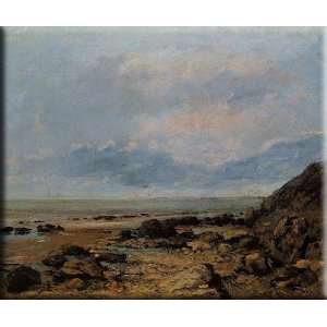  Seashore 30x25 Streched Canvas Art by Courbet, Gustave