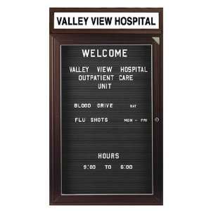   Illuminated Headliner Enclosed Black Changeable Letterboard Home