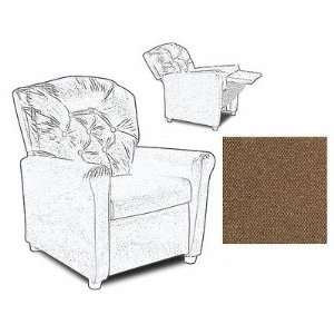  Seven Button Toffee Crypton Super Fabric Kids Recliner 