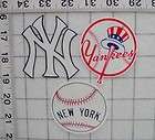 NEW YORK YANKEES MLB Iron On Fabric Appliques No Sew