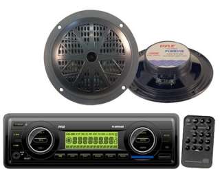 200WATT MARINE BOAT AM FM USB MP3 AUX RADIO 2 SPEAKERS  