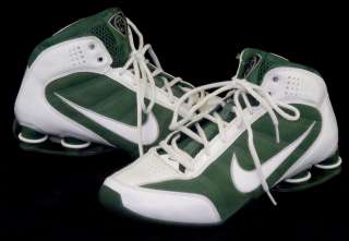 Nike Shox Men Green & White Hi Top Basketball Shoes SZ9  