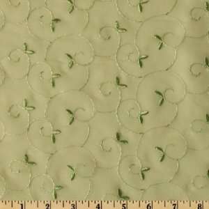   Chiffon Vines Green Fabric By The Yard: Arts, Crafts & Sewing