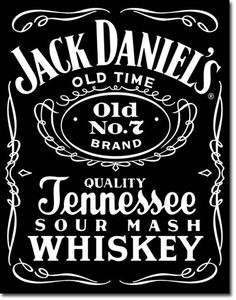   Daniels   Black Old No. 7 Whiskey Sour Mash Bar Tin Metal Sign  