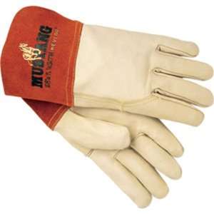 MIG/TIG Welding Gloves (Mustang) Prem. Grain Cow Palm (4 1/2 Gauntlet 