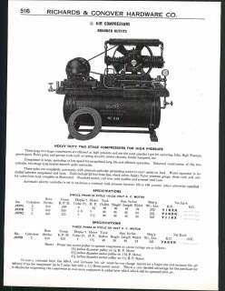   Air Compressor Utica New York # 839 Power Plant ORIGINAL ADVERT  