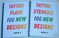AIRBRUSH TATTOO STENCIL BOOK 2   100 NEW STENCILS **  