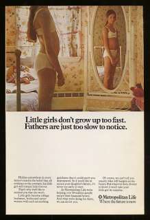 1974 Met Life Insurance Little Girl Grow Up Fast Ad  