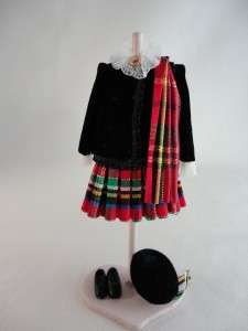   Miniature Dress Scottish Highland Dance Outfit Artist Vintage 1990s