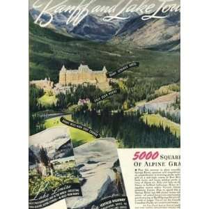  Banff & Lake Louise Alpine Worlds Fair Magazine Ad 1939 