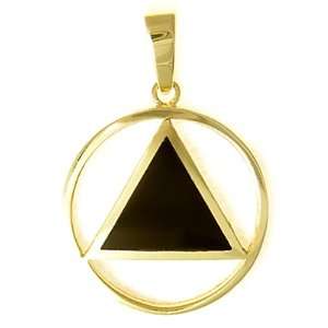 Alcoholics Anonymous Symbol Pendant #923 5, 7/8 Wide and 1 9/16 Tall 