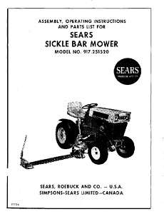 Craftsman Lawn Tractor Operators Manual 917.251520  
