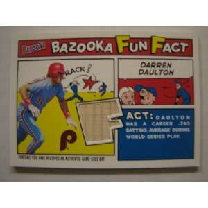    2005 Topps Bazooka Darren Daulton Phillies GU Bat 
