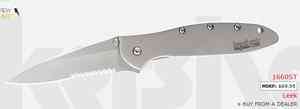 KERSHAW 1660ST LEEK COMBO EDGE FOLDING KNIFE. KEN ONION DESIGN.  