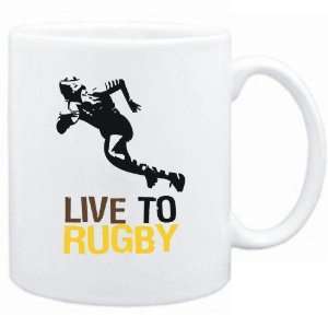  New  Live To Rugby  Mug Sports