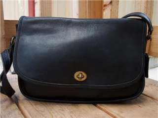 vintage COACH Legacy 9790 black leather flap sling bag Purse +hang tag 