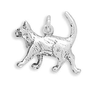    Sterling Silver Walking Cat Charm: West Coast Jewelry: Jewelry