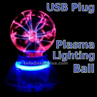 Light Lamp Music Activated Plasma Lighting Ball USB AC  