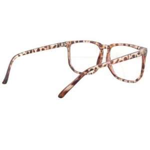   Square Clear Lens Leopard Frame Wayfarer Nerd Glasses 03: Toys & Games