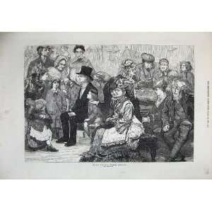  Holiday Time Waxwork Exhibition 1872 Families Fine Art 