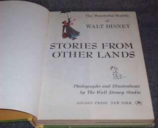 1965 Walt Disneys STORIES FROM OTHER LANDS Golden Press Hard Cover 