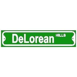  DELOREAN HILLS STREET sport car road sign: Home & Kitchen